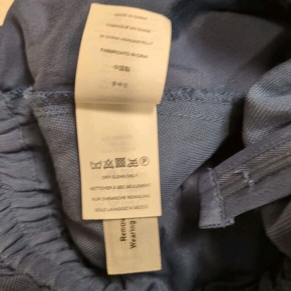 J. Crew Jumpsuit Womens 0 Sleeveless Blue Lyocell Cropped Straight Leg Pants - Picture 14 of 14